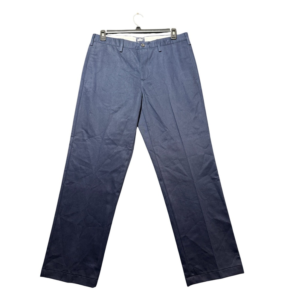 Lands End Chino Pants Mens‎ 33 Navy Blue Excellent Traditional Fit Cotton